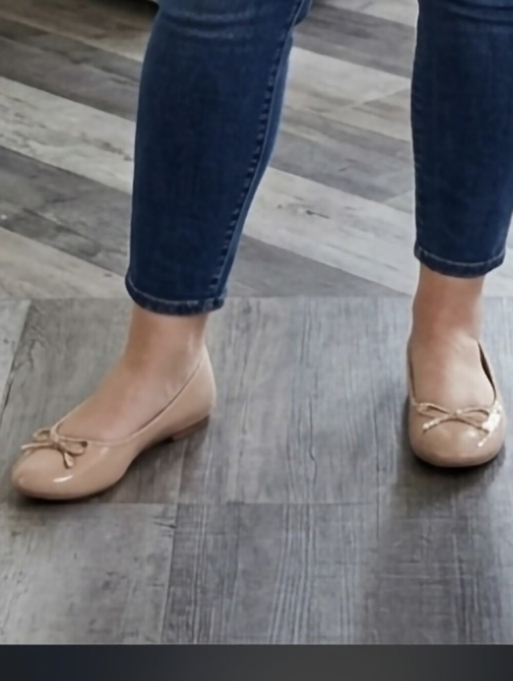 torrid Nude Patent Ballet Flats with Bow Size 7.5 WW